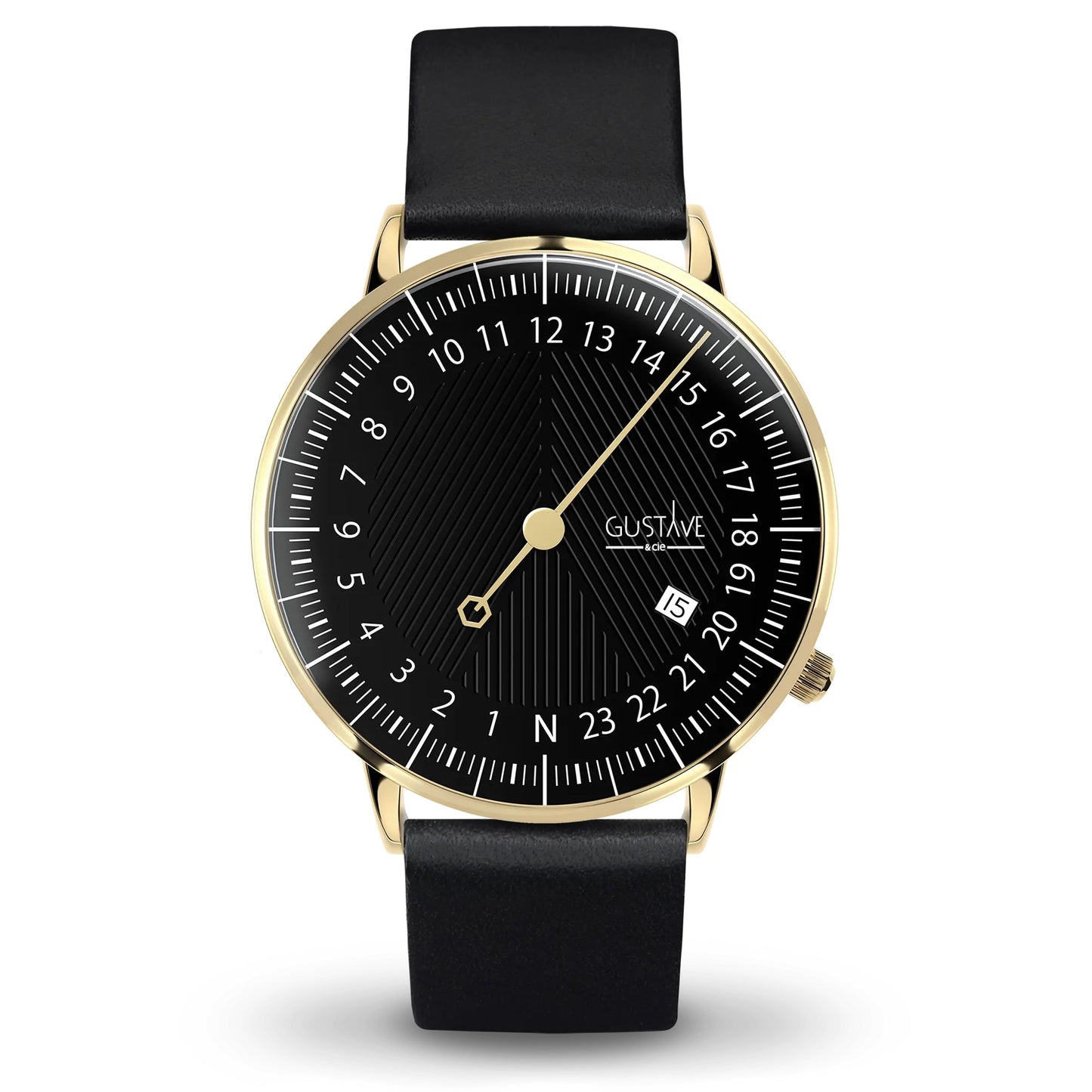 GUSTAVE: ANDRÉ 24H - BLACK DIAL - GOLD CASE