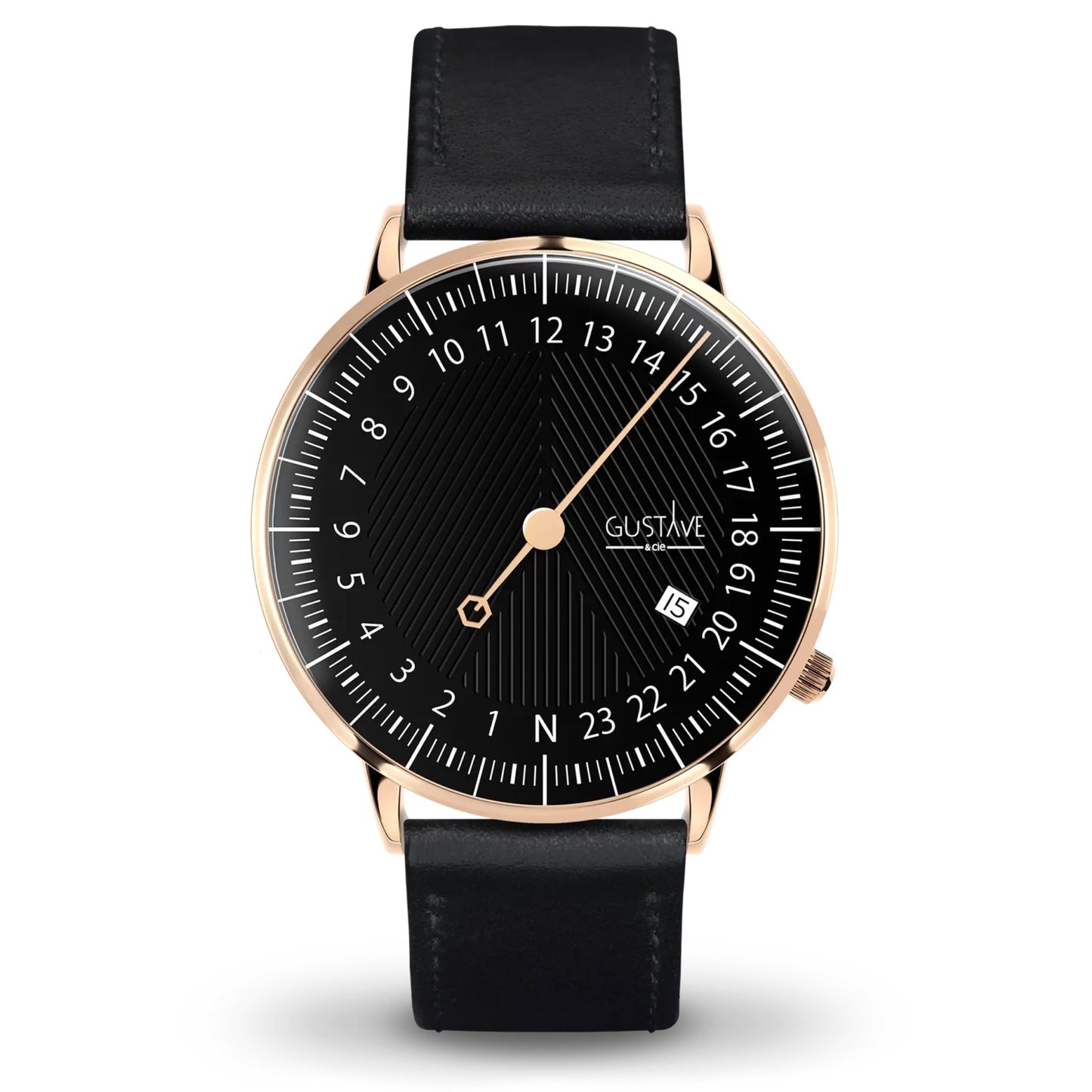 GUSTAVE: ANDRÉ 24H - BLACK DIAL - ROSE GOLD CASE