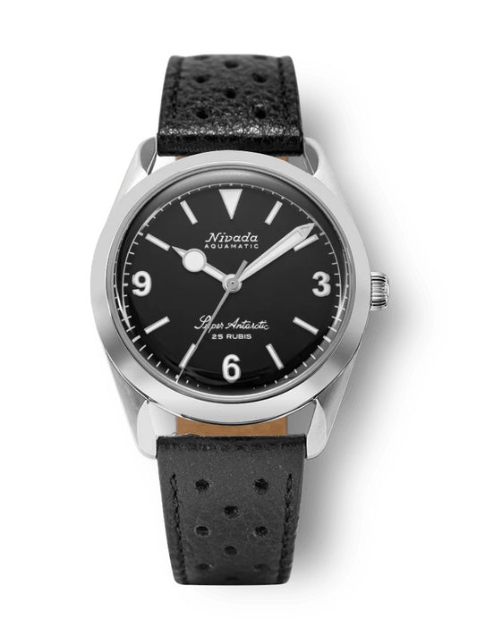 NIVADA GRENCHEN WATCH: SUPER ANTARCTIC 3.6.9 BLACK - WHITE INDEX
