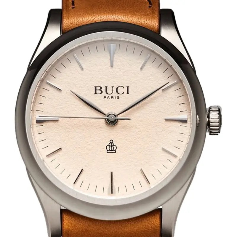 BUCI PARIS : EDITION LIMITÉE GARDE TEMPS AUTOMATIQUE "BEIGE"