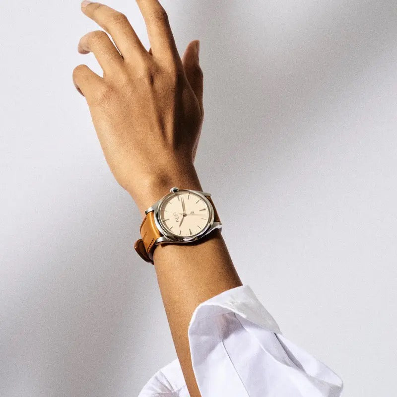 BUCI PARIS : EDITION LIMITÉE GARDE TEMPS AUTOMATIQUE "BEIGE"