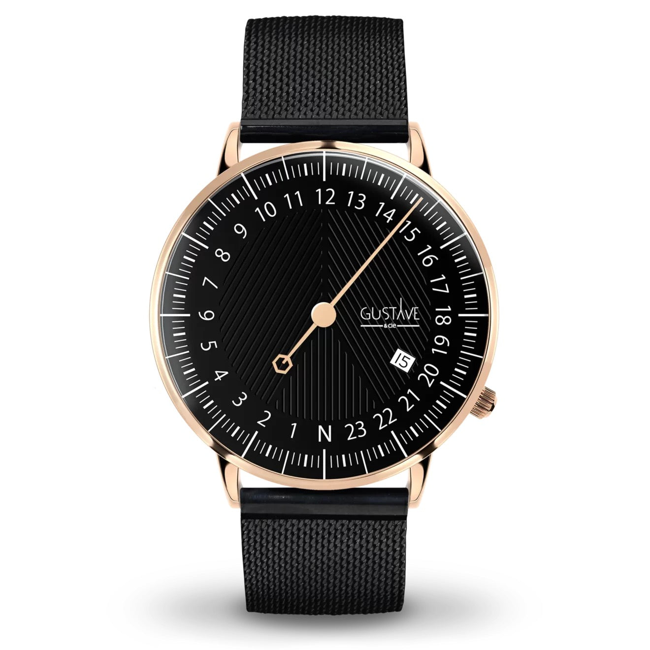 GUSTAVE: ANDRÉ 24H - BLACK DIAL - ROSE GOLD CASE