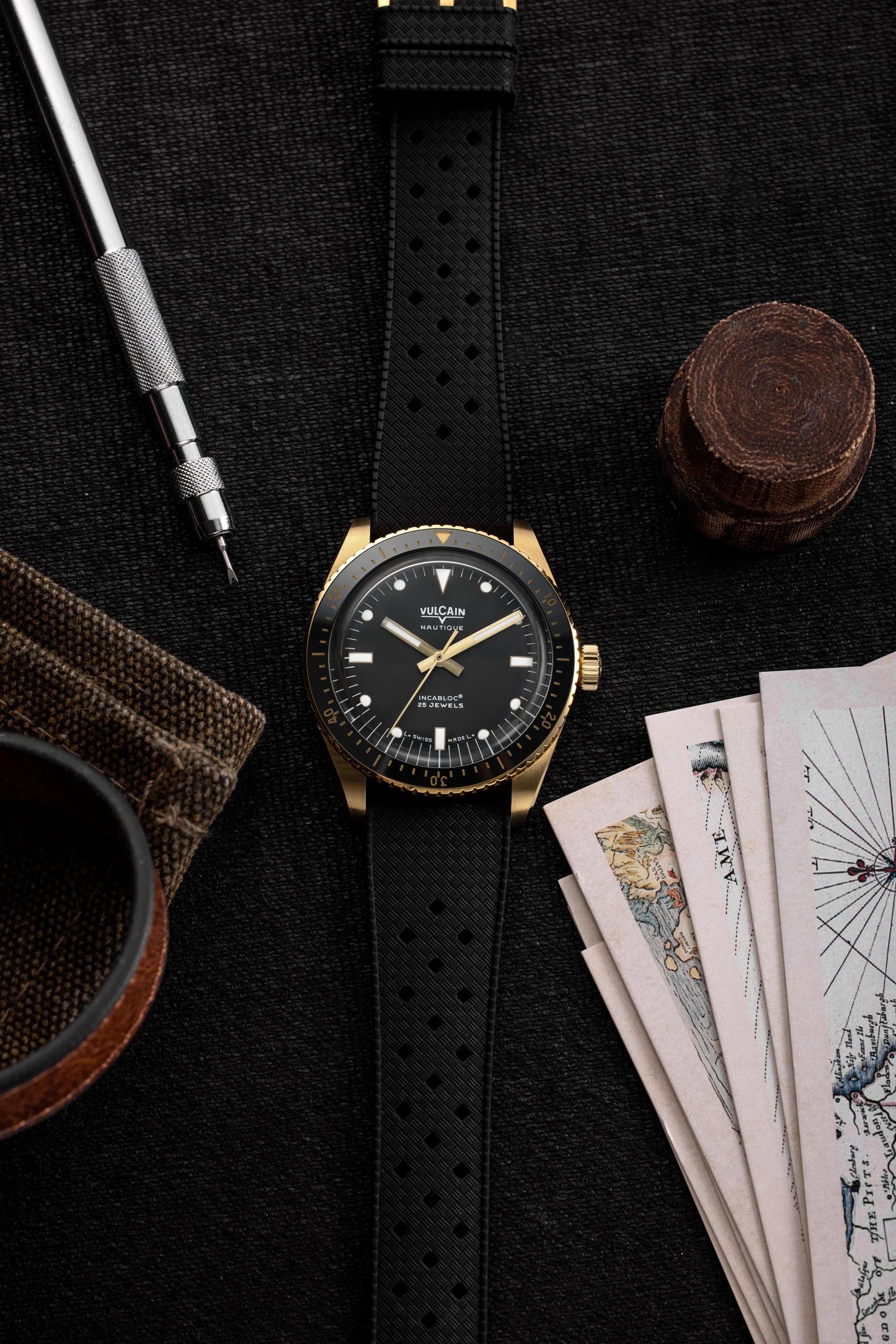 MONTRE VULCAIN : SKINDIVER NAUTIQUE BRONZE NOIR