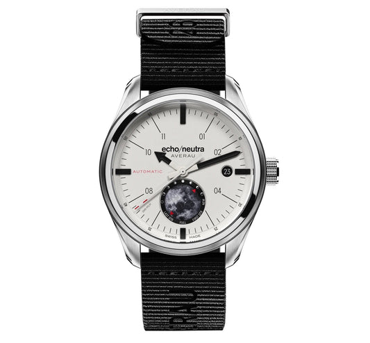 ECHO/NEUTRA WATCH: AVERAU 39 LUNAR PHASE (BIG MOON) WHITE