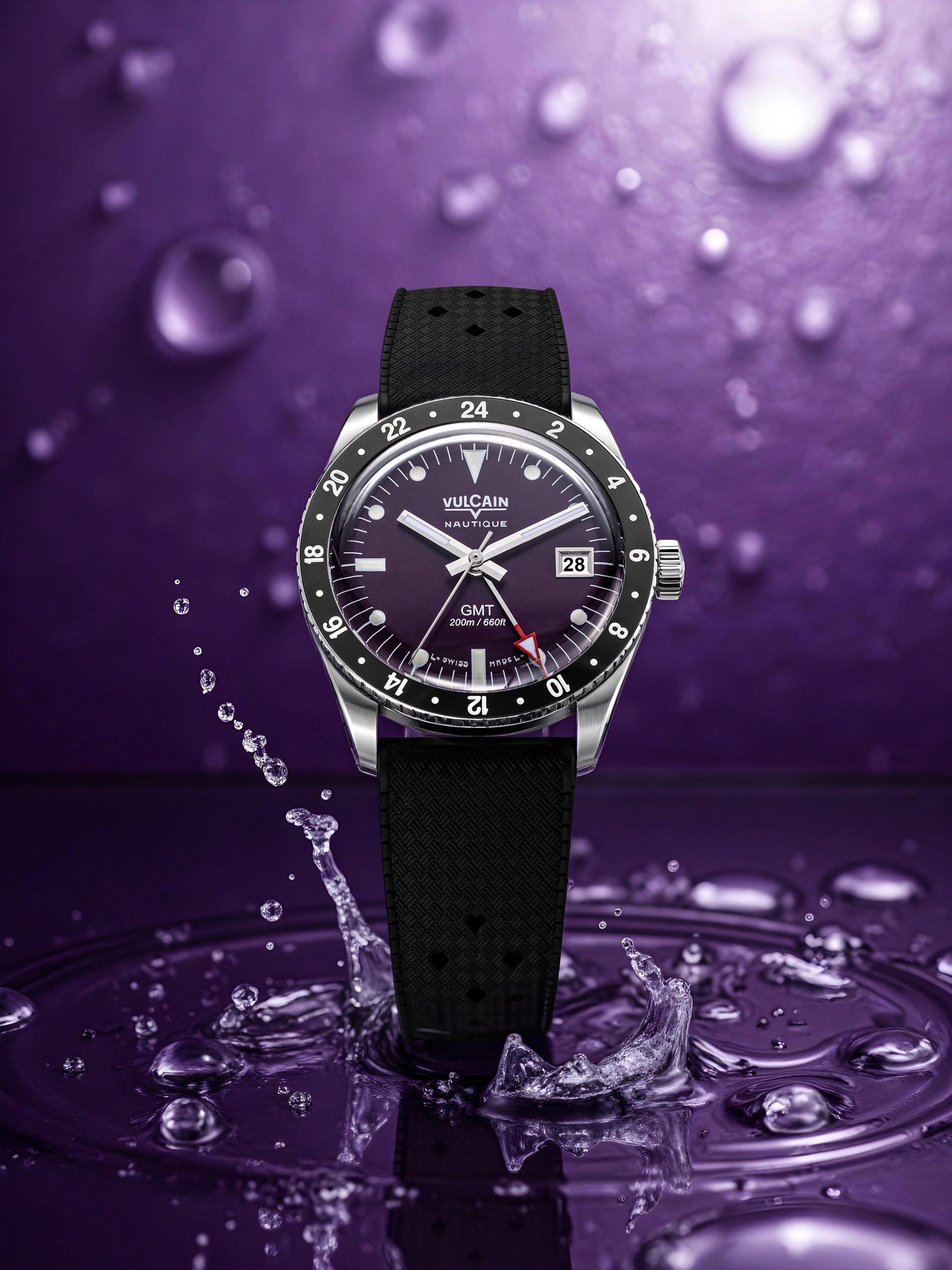 VULCAIN : SKINDIVER GMT VIOLET
