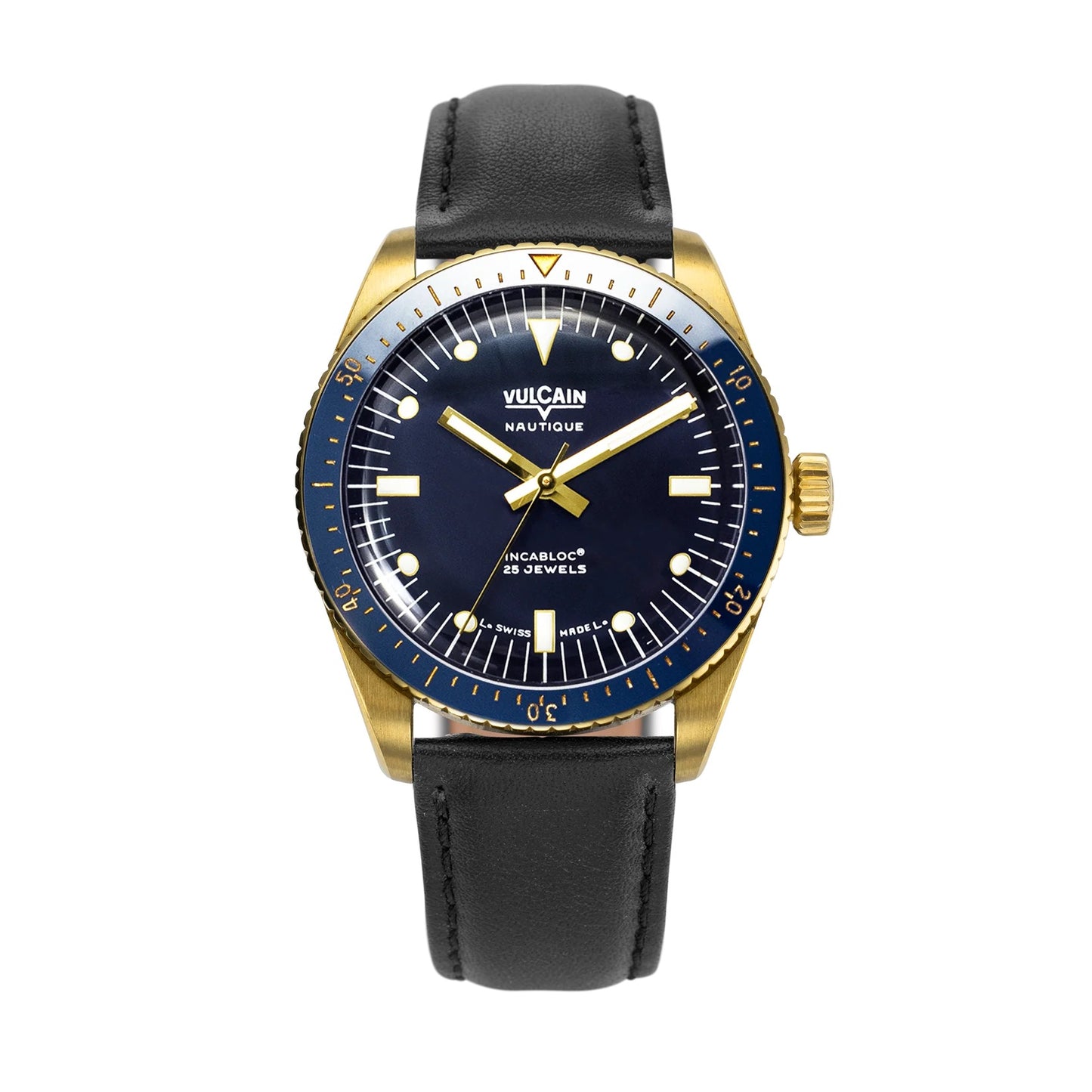 RELOJ VULCAIN: SKINDIVER NÁUTICO AZUL ORO