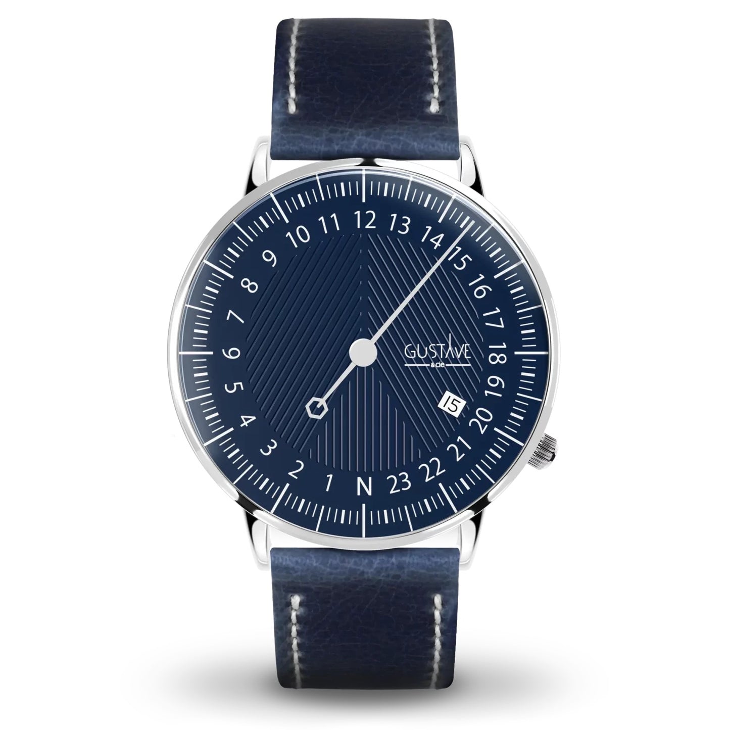 GUSTAVE: ANDRÉ 24H - BLUE DIAL - SILVER CASE