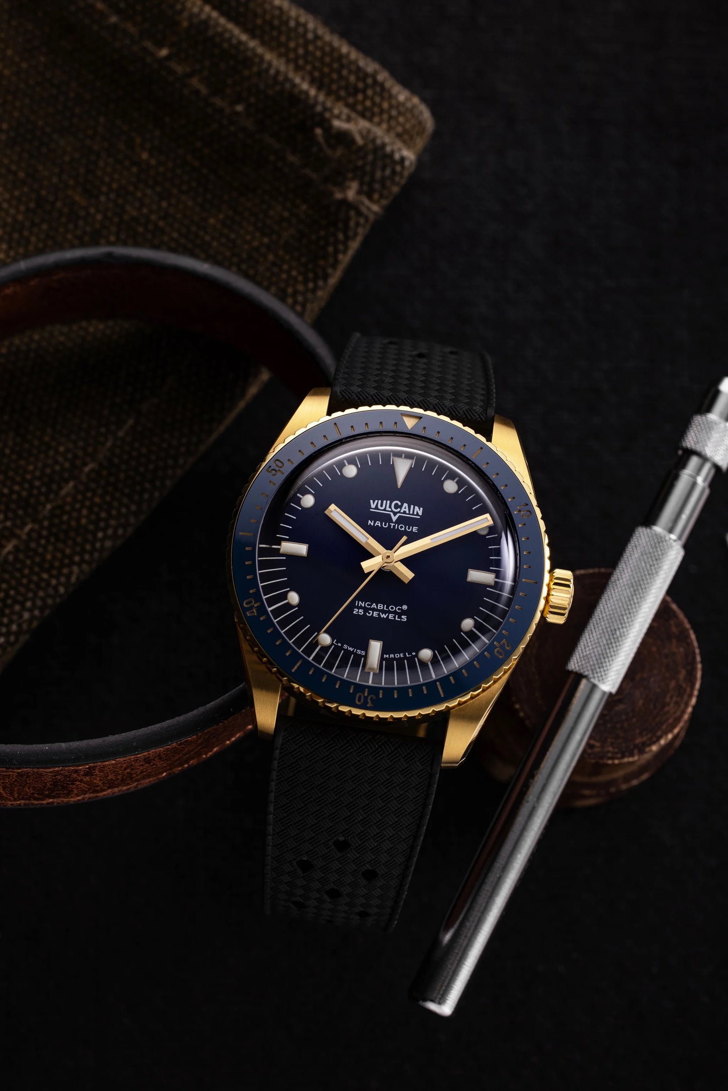 VULCAIN : SKINDIVER NAUTIQUE GOLD BLUE