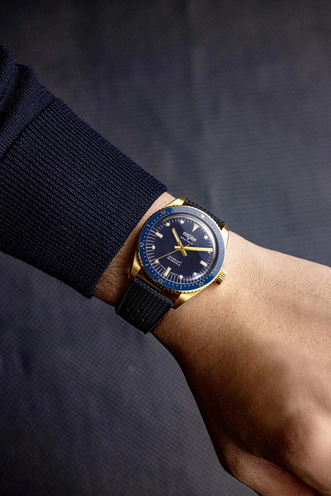 VULCAIN : SKINDIVER NAUTIQUE GOLD BLUE