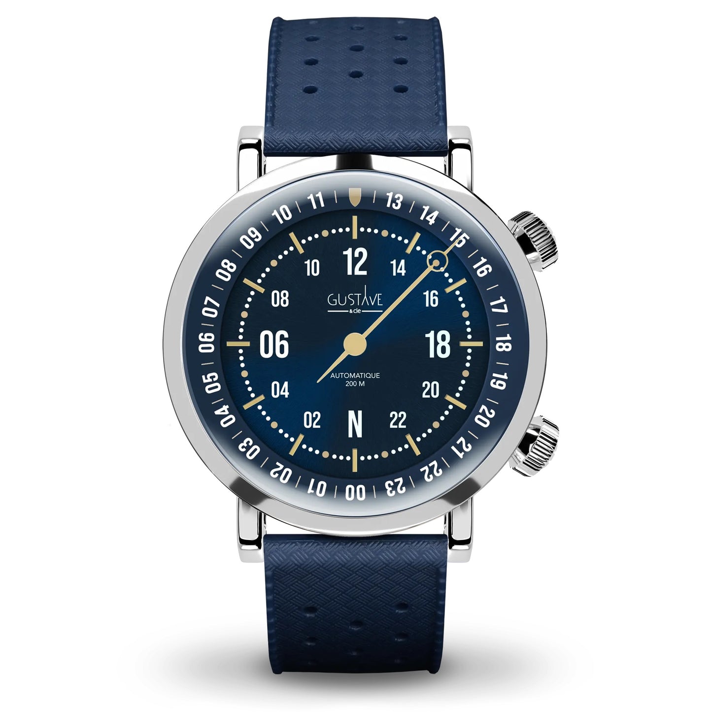 GUSTAVE: JULES 24H SILVER AND BLUE / GOLD