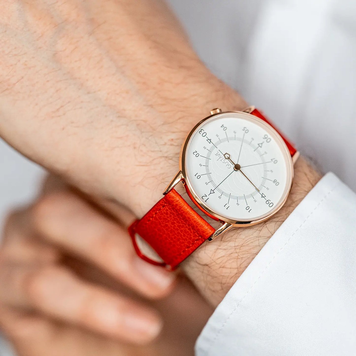 GUSTAVE: LOUIS 12H ORO ROSA Y BLANCO