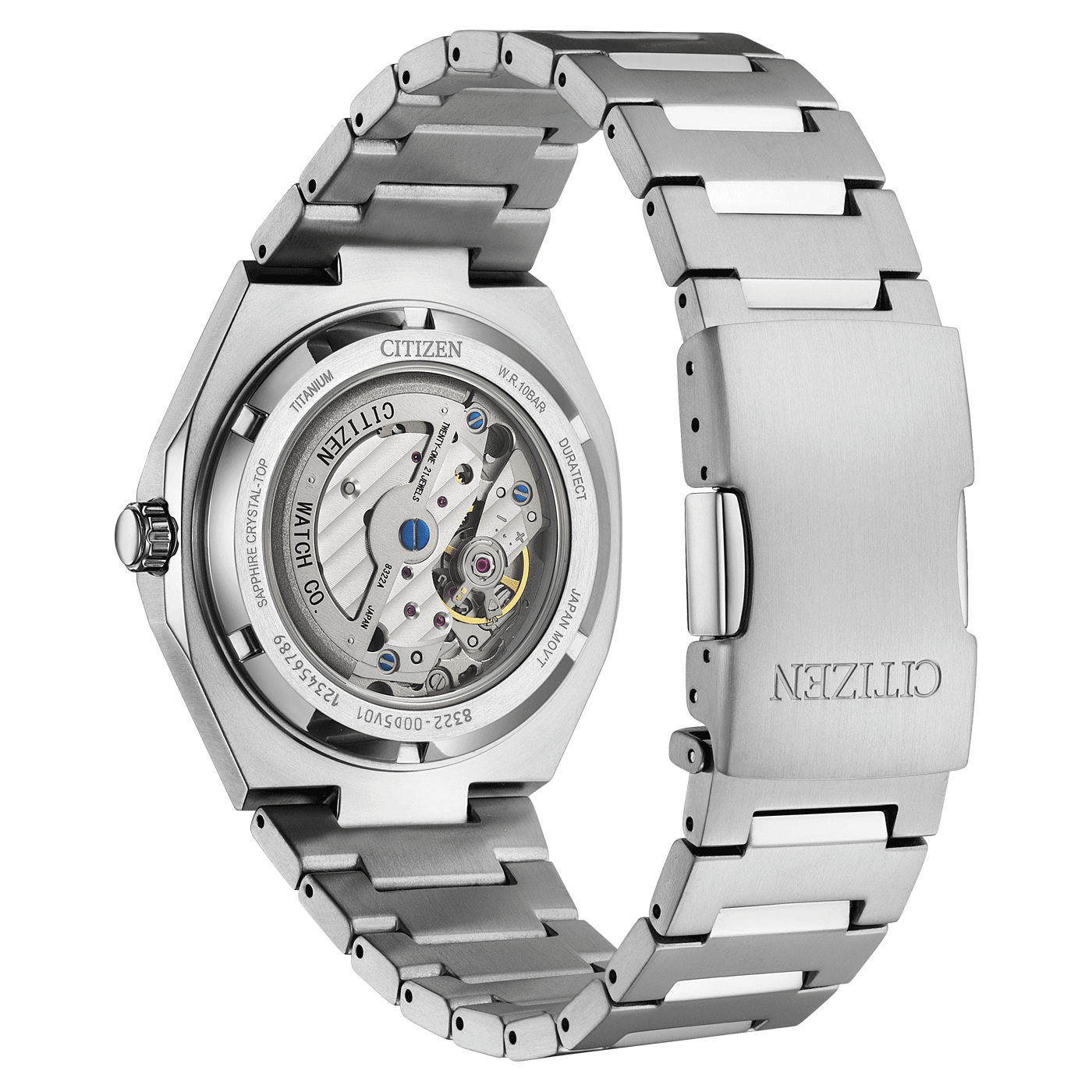 CITIZEN : SUPER TITANIUM MECHANICAL ZENSHIN 60 BLEU CIEL NK5020-58L