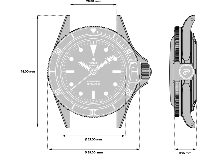 YEMA : SUPERMAN SLIM CMM.20 - NOIR