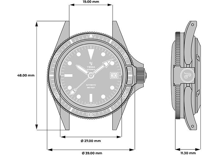 RELOJ YEMA: SUPERMAN EDICIÓN SUIZA - BEIGE