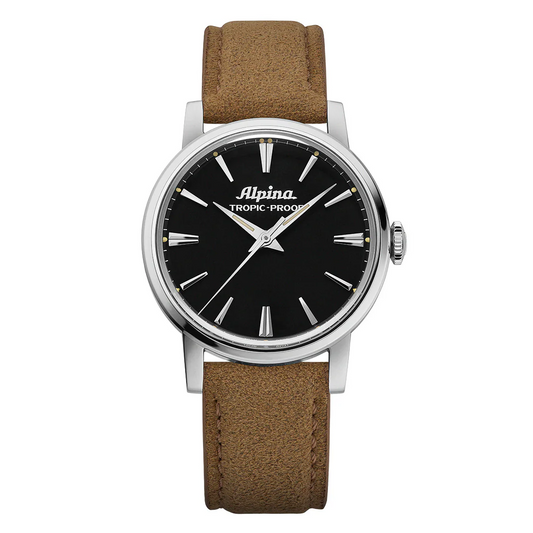 ALPINA HERITAGE TROPIC-PROOF MANUAL WATCH - BLACK