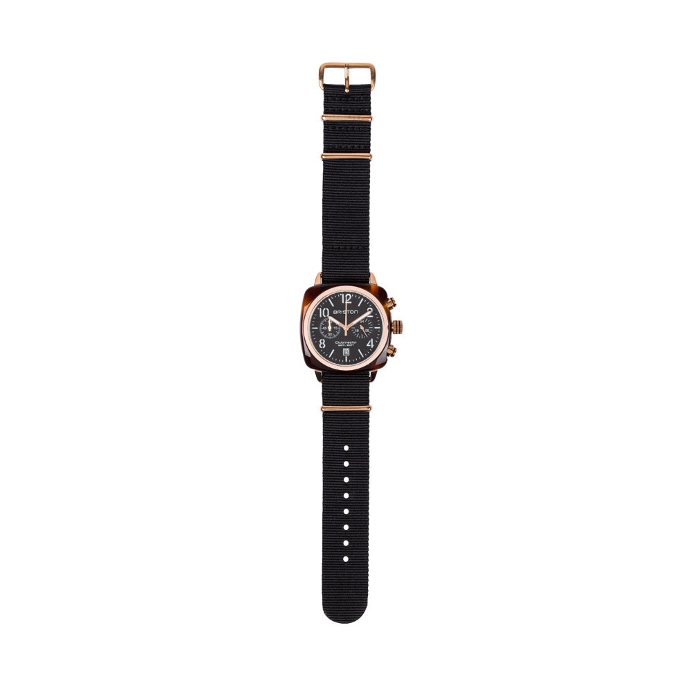 BRISTON : CLUBMASTER CLASSIC ACÉTATE GOLD ROSE – NOIR