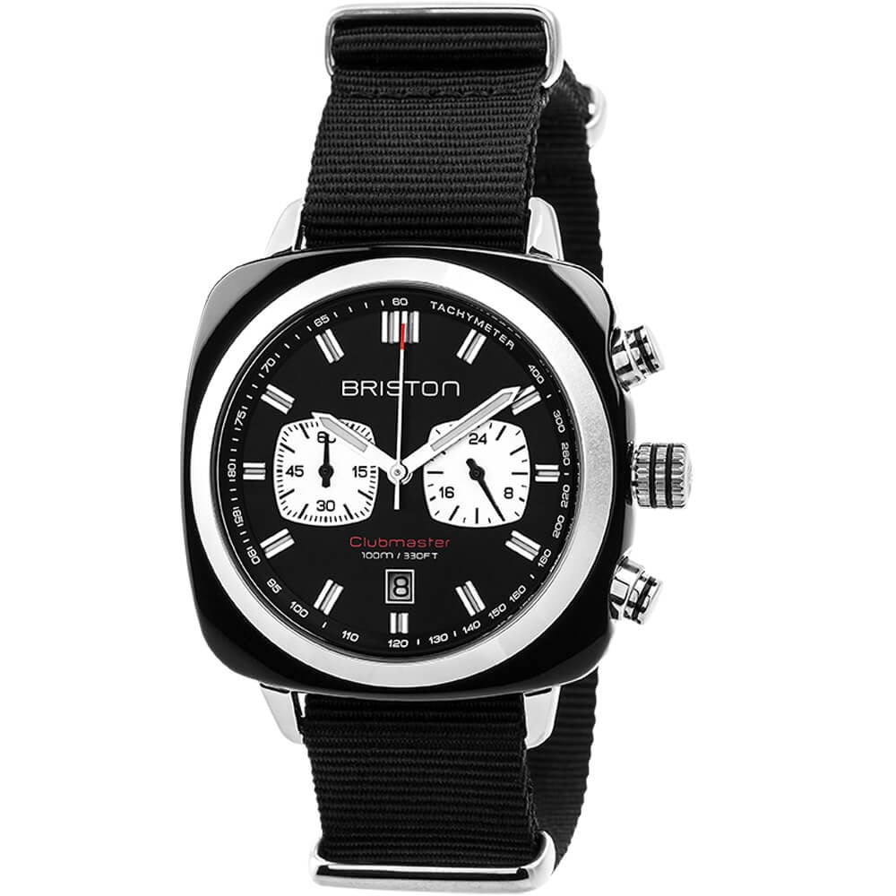 BRISTON: CLUBMASTER SPORT BLACK ACETATE