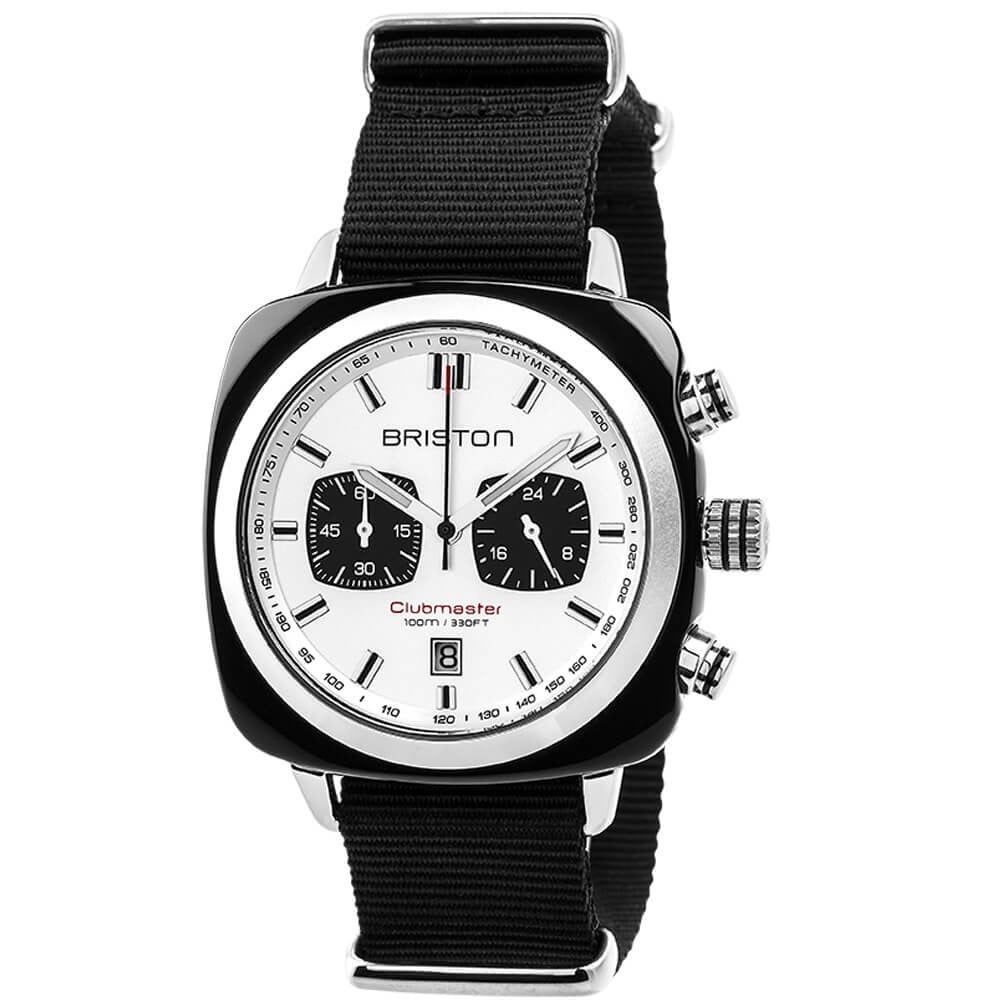 BRISTON: CLUBMASTER SPORT ACETATO NEGRO - ESFERA BLANCA