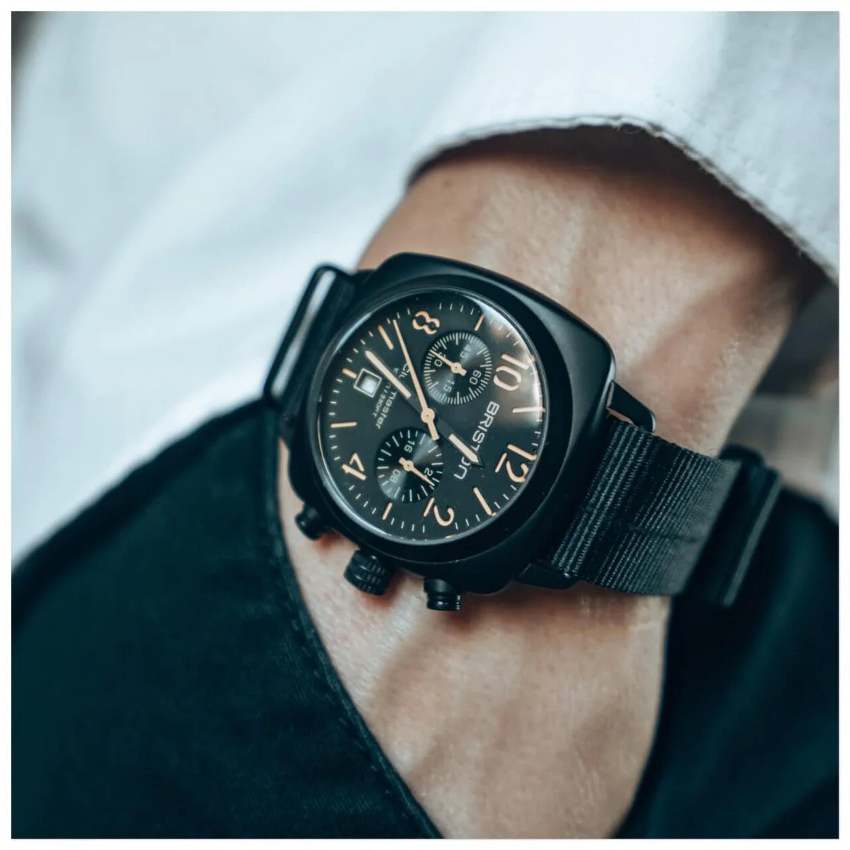 BRISTON : CLUBMASTER CLASSIC ACÉTATE NOIR MAT