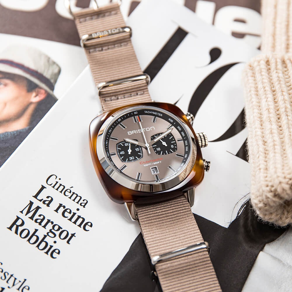 BRISTON: CLUBMASTER SPORT ACETATE – TAUPE
