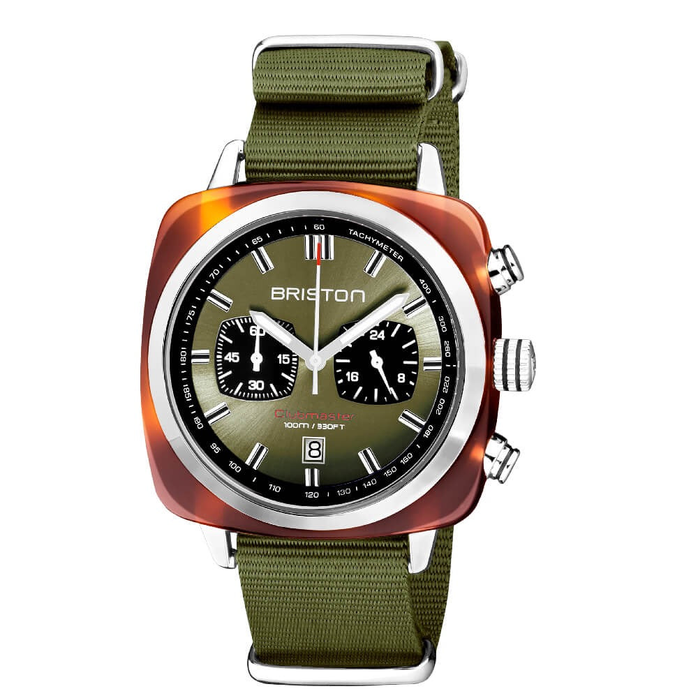 BRISTON: ACETATO CLUBMASTER SPORT – VERDE OLIVA