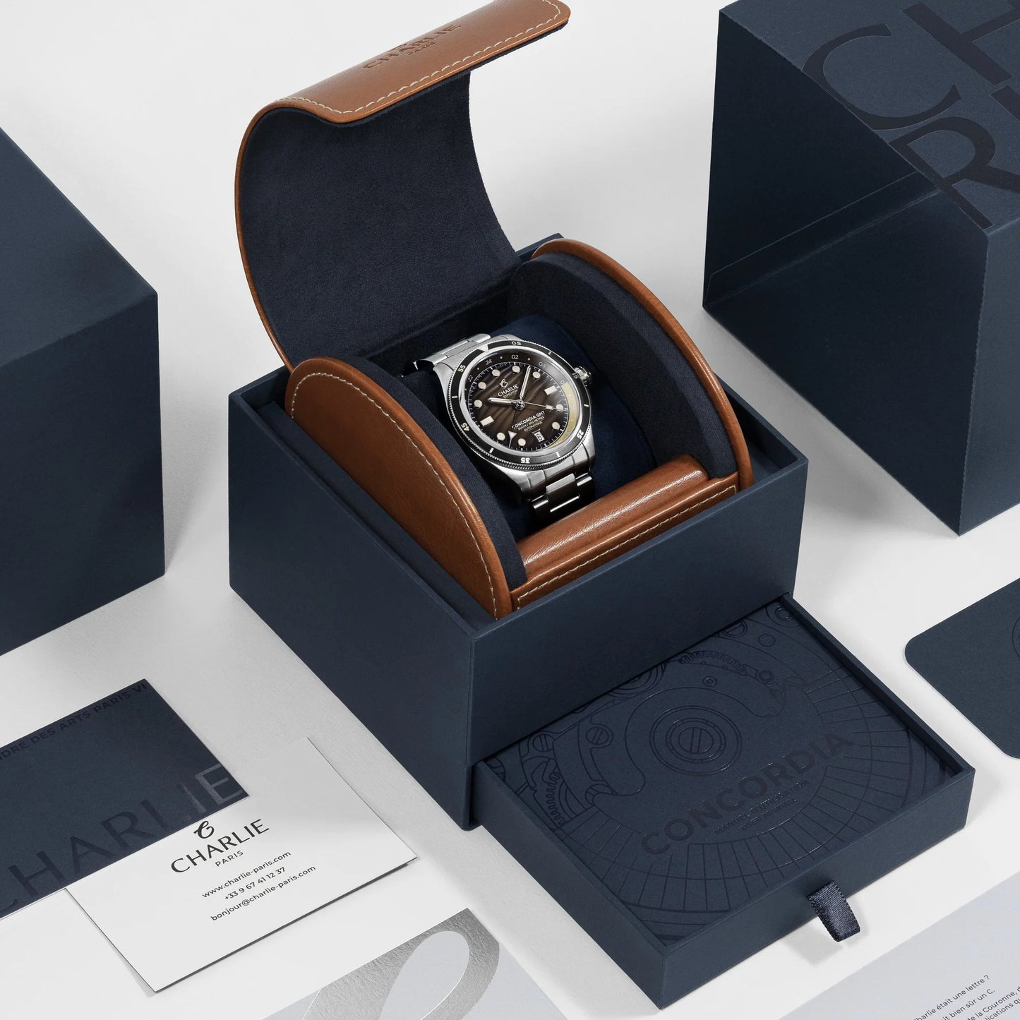 CHARLIE PARIS : CONCORDIA AUTOMATIQUE GMT DUNE