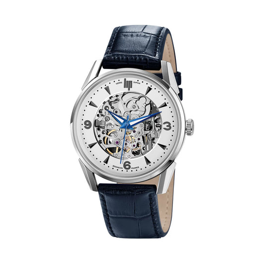 LIP WATCH: HIMALAYA AUTOMATIC SKELETON BLUE 40MM 671554