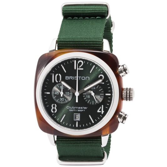 MONTRE BRISTON : CLUBMASTER CLASSIC VERT ANGLAIS - 15140.SA.T.10.NBG
