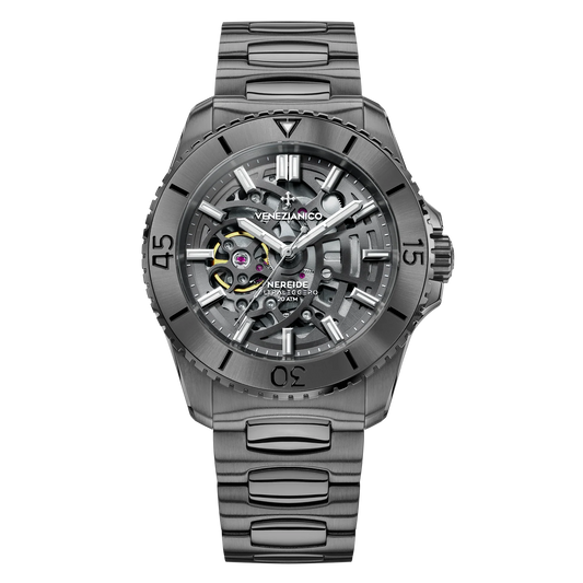 VENEZIANICO : NEREIDE ULTRALEGGERO 42 MM SQUELETTE GUNMETAL