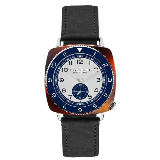 MONTRE BRISTON : CLUBMASTER LEGEND PETITE SECONDE BLANC & BLEU 241639.SA.T.2NV.CH