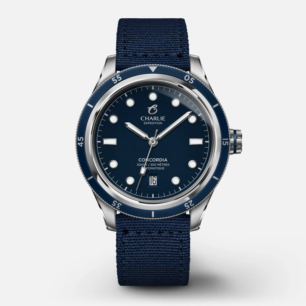 CHARLIE PARIS : CONCORDIA AUTOMATIQUE BLEU ANTARCTIQUE