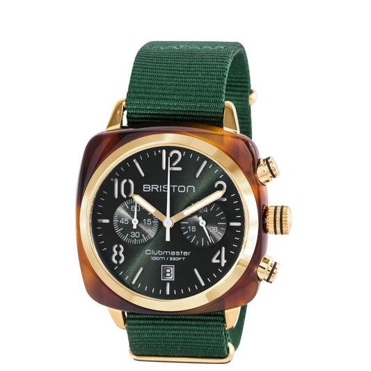 MONTRE BRISTON : CLUBMASTER CLASSIC VERT ANGLAIS - 15140.PYA.T.10.NBG