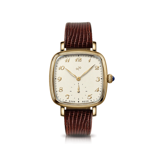 Av86 Watch: 1954 Capri Mechanical White & Gold 33 mm