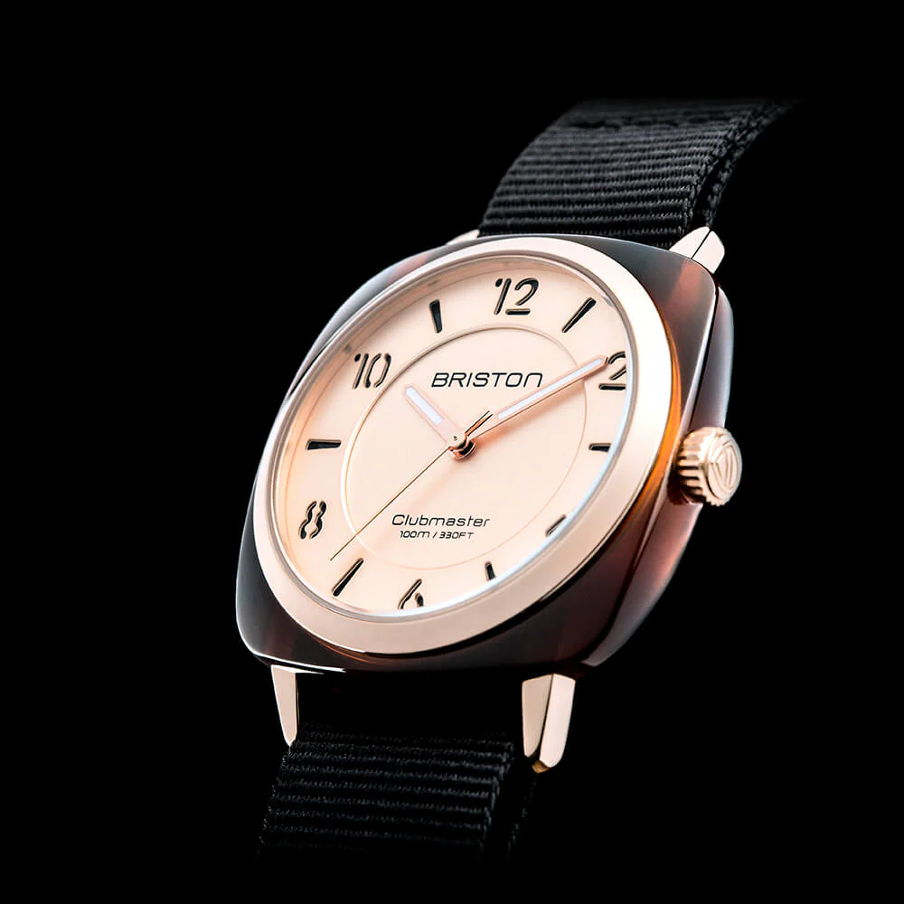 MONTRE BRISTON : CLUBMASTER CHIC ROSE 18536.PRA.T.6.NB