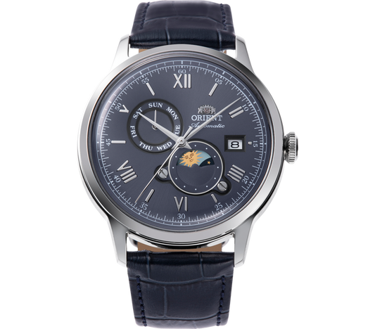 MONTRE ORIENT : BAMBINO SUN AND MOON BLEU RA-AK0806L