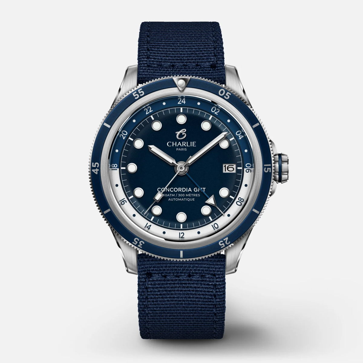 Montre Charlie Paris : Concordia GMT Automatique Bleu Antarctique