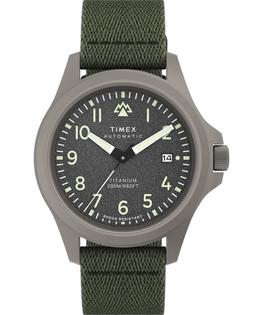 Timex : Expedition Field Post Titanium automatique gris 41 mm, vue de face