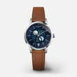 MONTRE CHARLIE PARIS : SULLY QUARTZ PHASE DE LUNE ACIER & BLEU