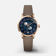 MONTRE CHARLIE PARIS : SULLY QUARTZ PHASE DE LUNE OR ROSE & BLEU