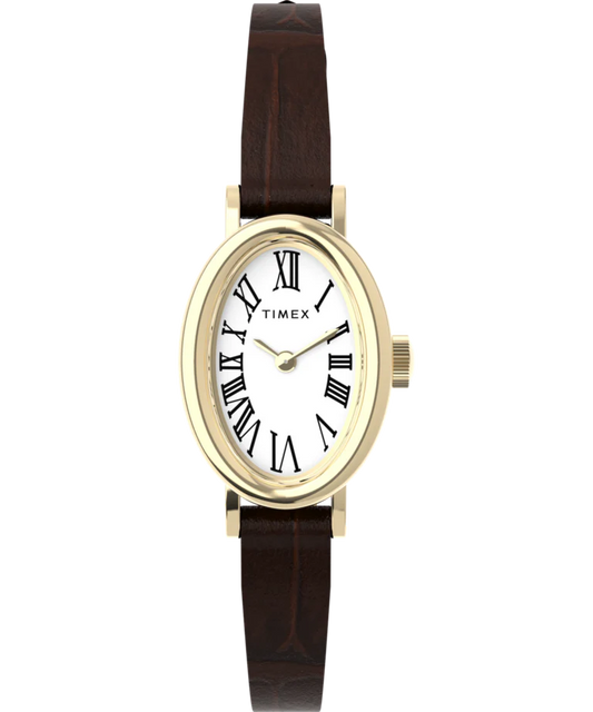 Timex : Cavatina doré blanc 19 mm, vue de face