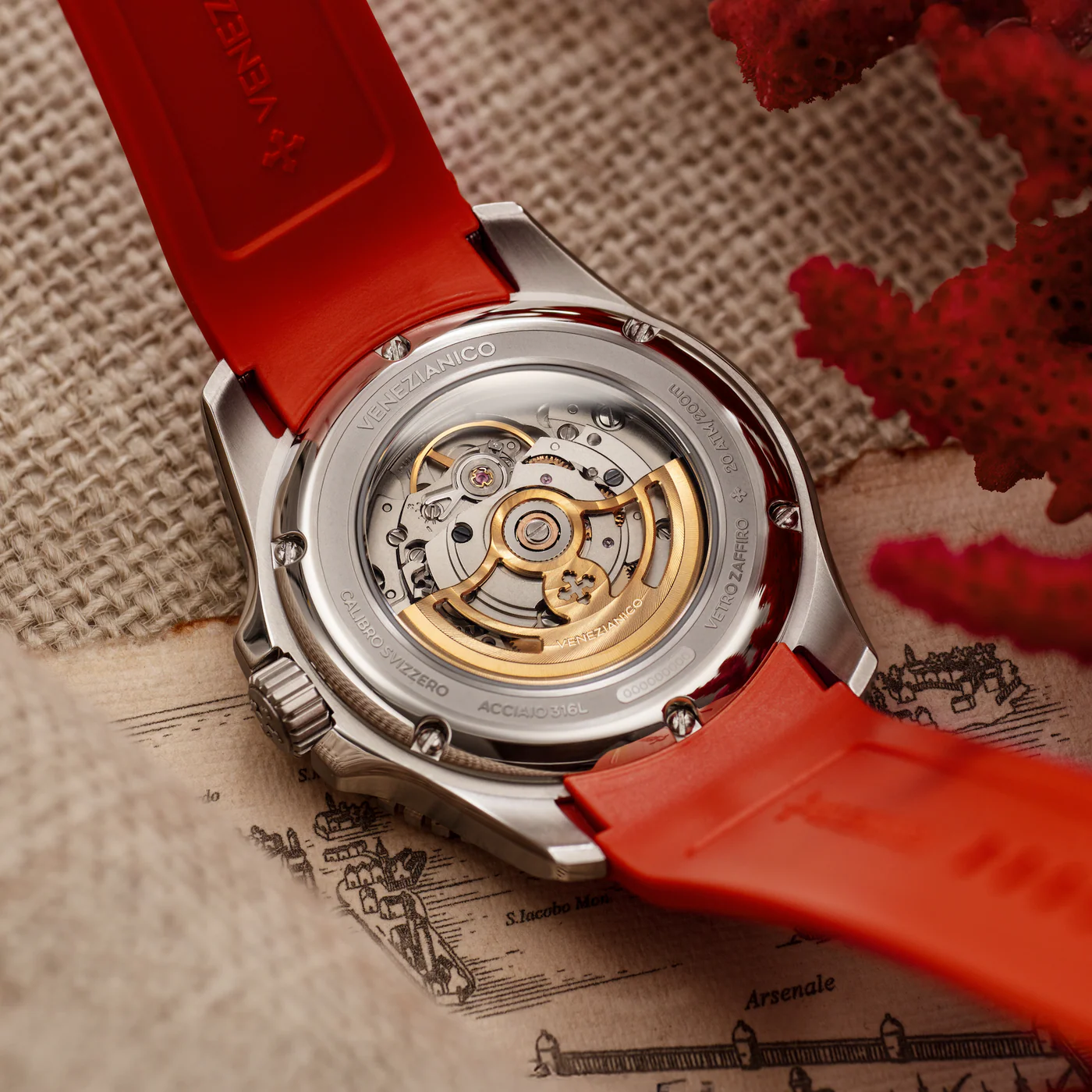 VENEZIANICO : NEREIDE CORALLO 42 MM
