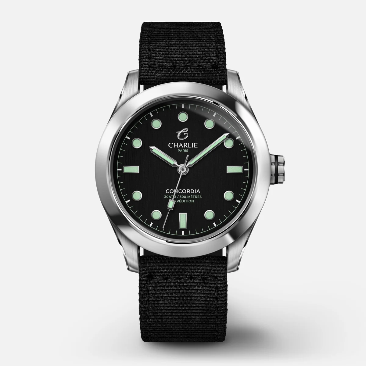 Montre Charlie Paris : Concordia Quartz Noir 300 m