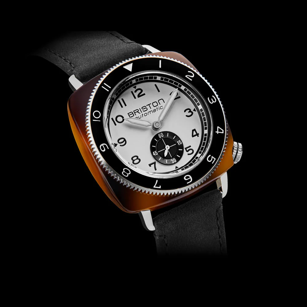 RELOJ BRISTON: CLUBMASTER LEGEND PEQUEÑO SEGUNDERO BLANCO Y NEGRO 241639.SA.T.2B.CH