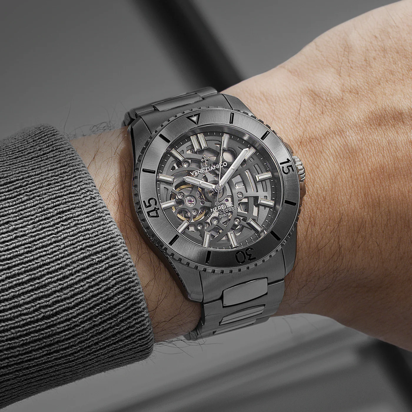 VENEZIANICO : NEREIDE ULTRALEGGERO 42 MM SQUELETTE GUNMETAL