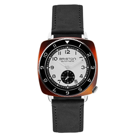 MONTRE BRISTON : CLUBMASTER LEGEND PETITE SECONDE BLANC & NOIR 241639.SA.T.2B.CH