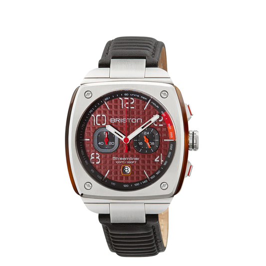 MONTRE BRISTON : STREAMLINER GENTLEMAN DRIVER CHRONOGRAPHE QUARTZ ROUGE 24142.S.T.8.LB