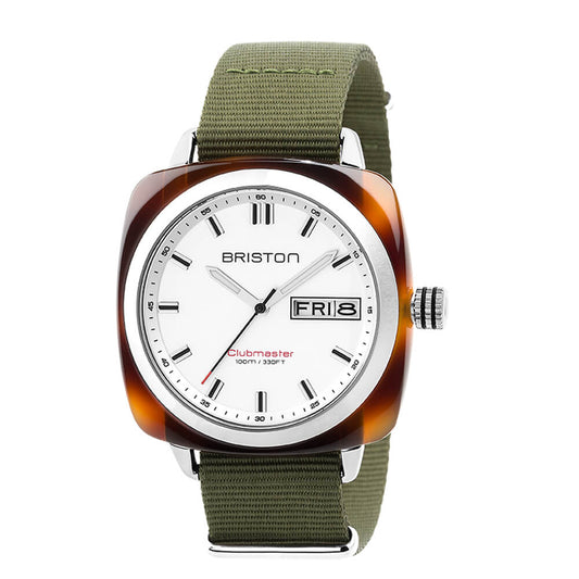 MONTRE BRISTON : CLUBMASTER SPORT HMS BLANC 17342.SA.TS.2.NGA