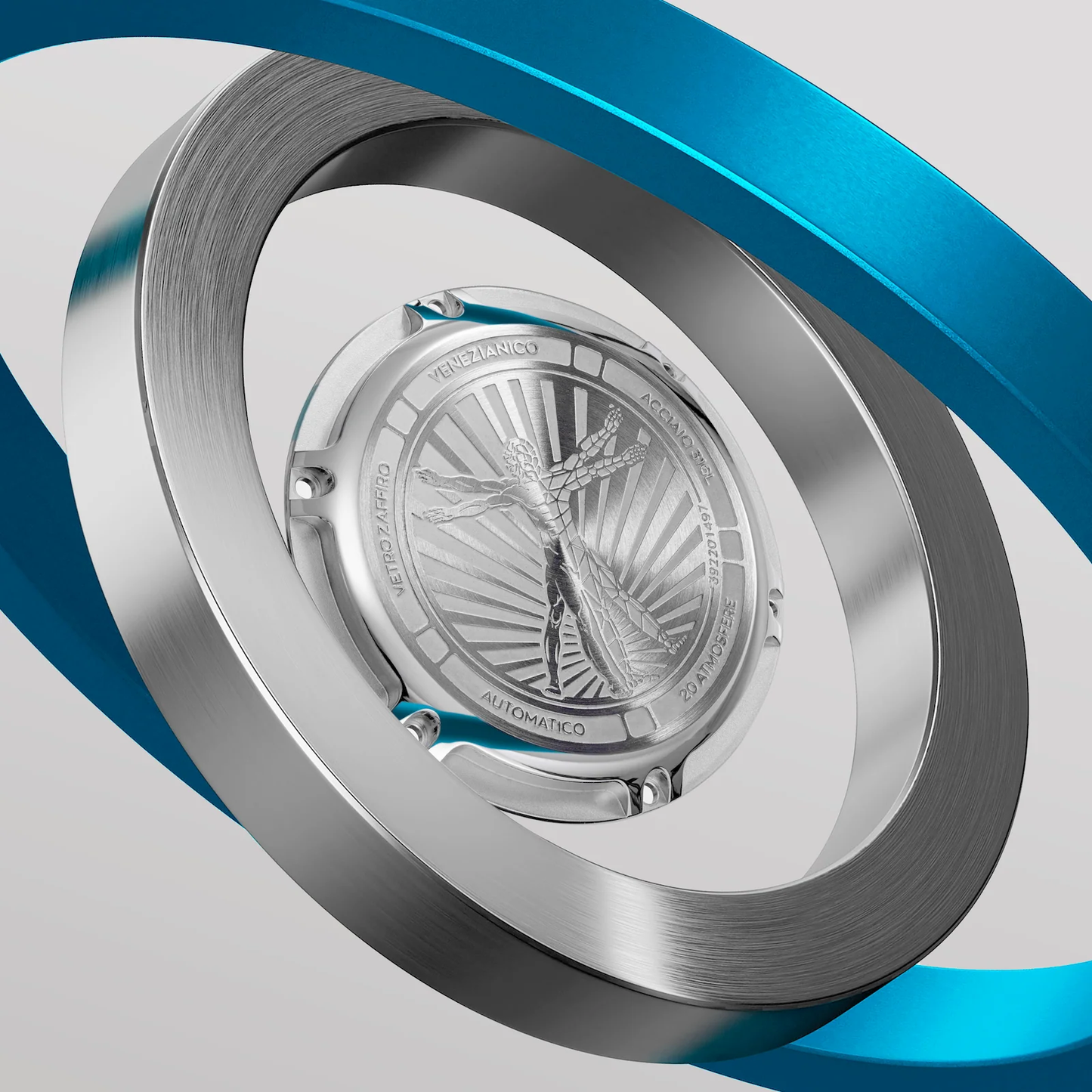 VENEZIANICO : NEREIDE ULTRALEGGERO 42 MM SQUELETTE BLEU