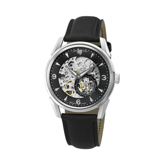MONTRE LIP : HIMALAYA NOIR AUTOMATIQUE SQUELETTE 40 MM