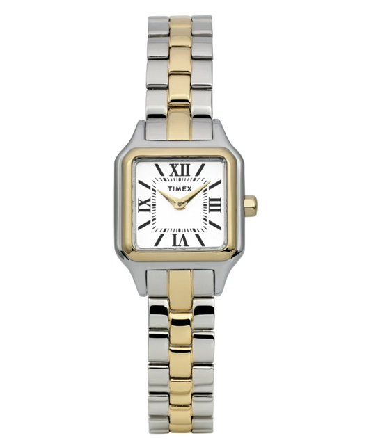 Timex : Addison bicolore blanc 23 mm, vue de face